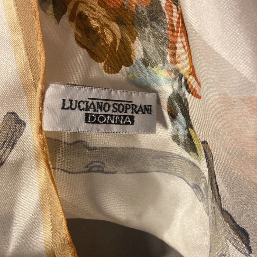 LUCIANO SOPRANI DONNA Women’s Scarf  Multicolor 100% Silk Floral